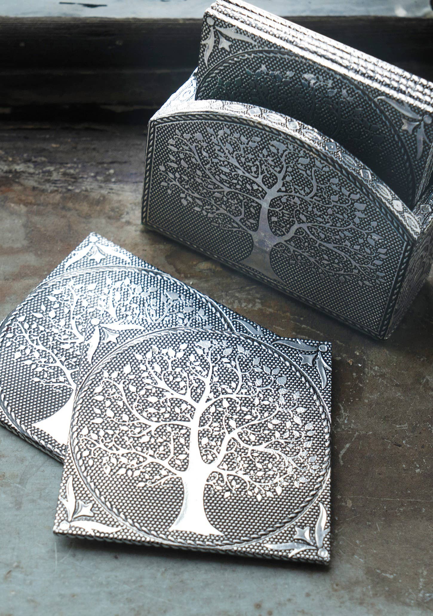Namaste - Wholesale Coasters - Tree of Life Set of 6 Coasters in Holder0
