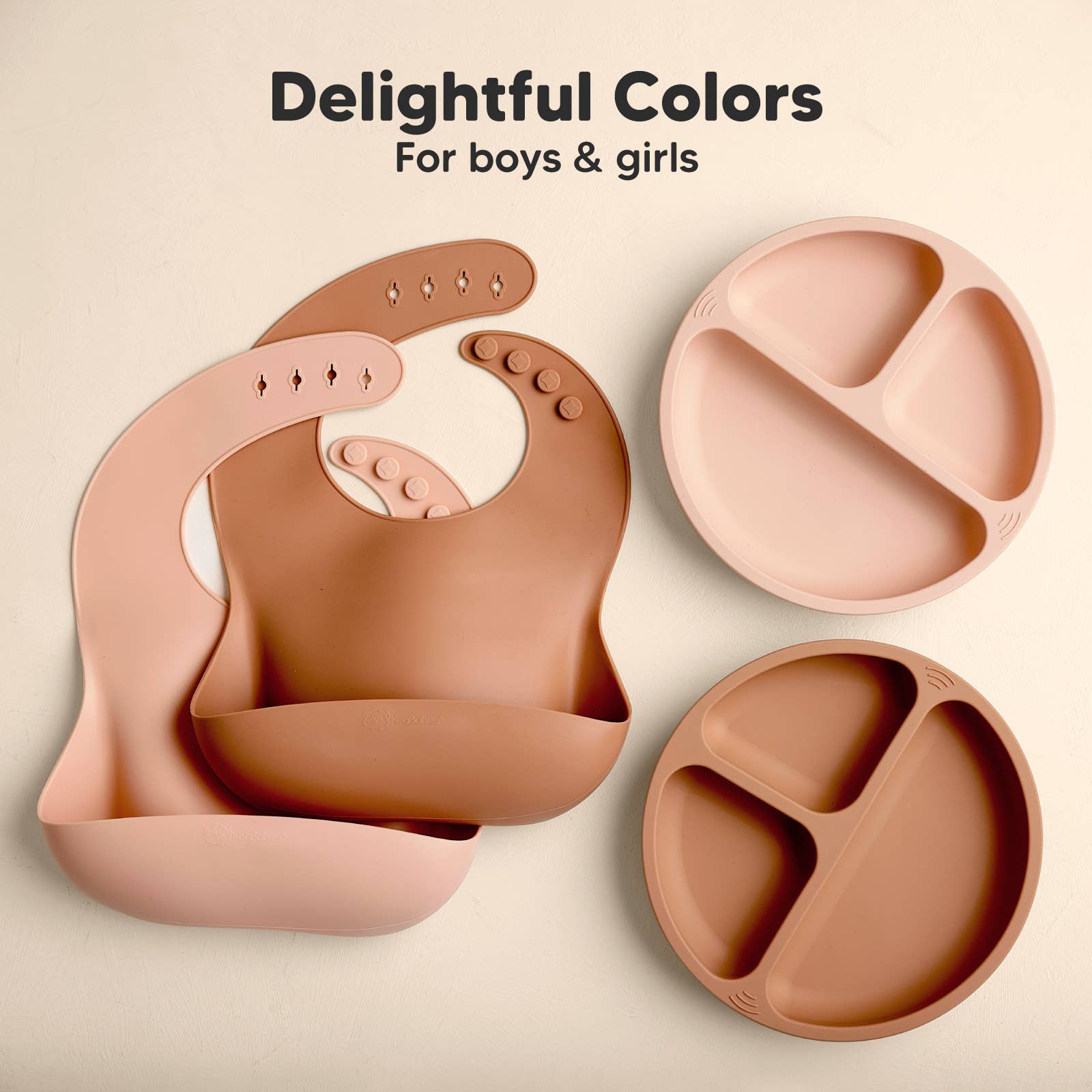 Dusk 2-Pack Prep Silicone Bibs for Babies, Toddlers, Boys, Girls for wholesale on Faire5