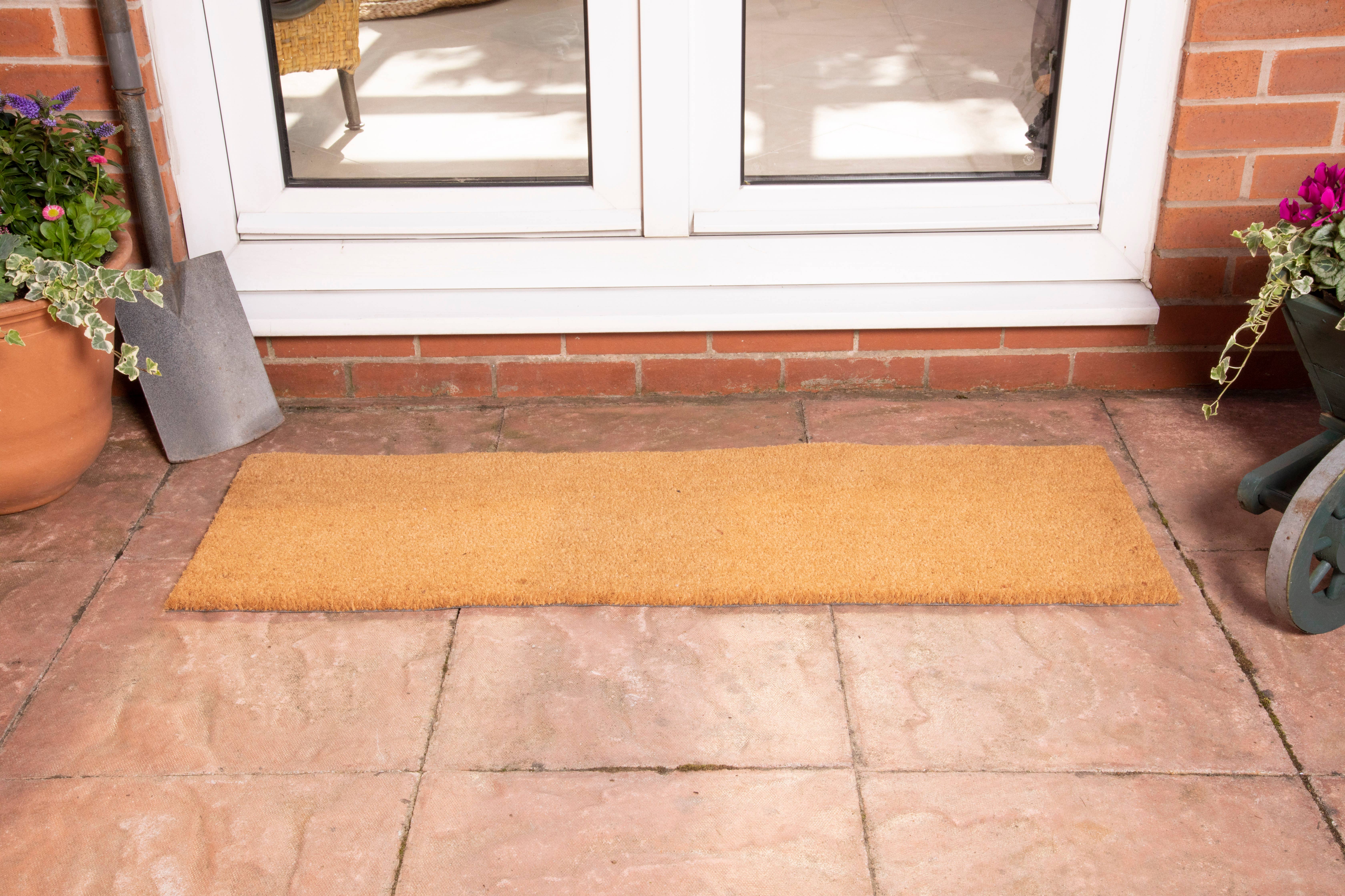 Esselle Limited – wholesale Door mat – Astley Plain RectangleNatural Non-Slip PVC Backing1
