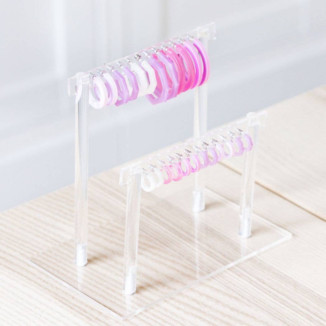 The Paper Dress – wholesale Hoop earrings – Colorful Lightweight Acrylic Hoop Earrings16