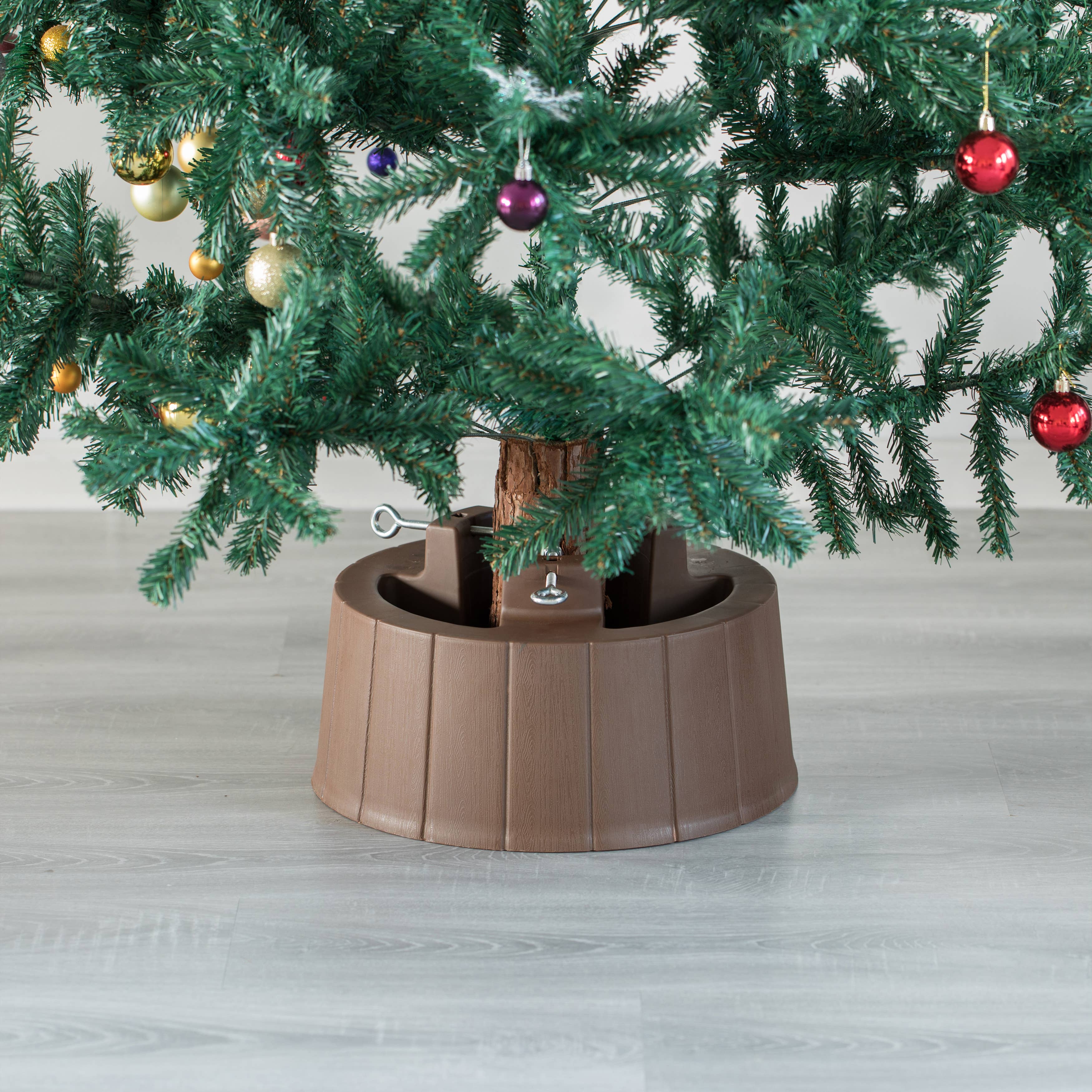 Quickway Imports - Vente Décoration de Noël - Support de sapin de Noël en plastique avec fermeture à vis3
