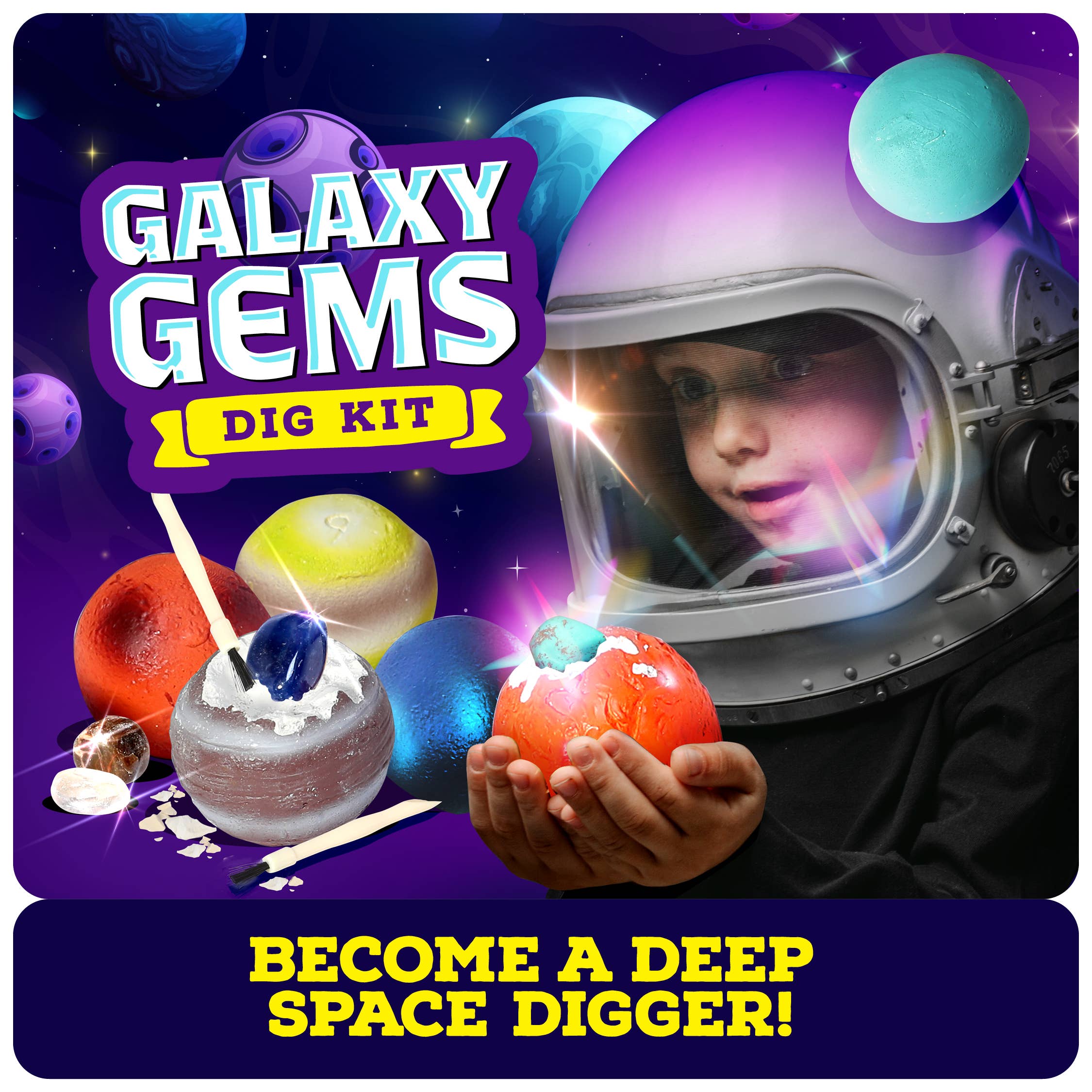 Dan&Darci – wholesale DIY craft kit – Child – Galaxy Gem Dig Kit for Kids - Gemstones Digging Science Kit7