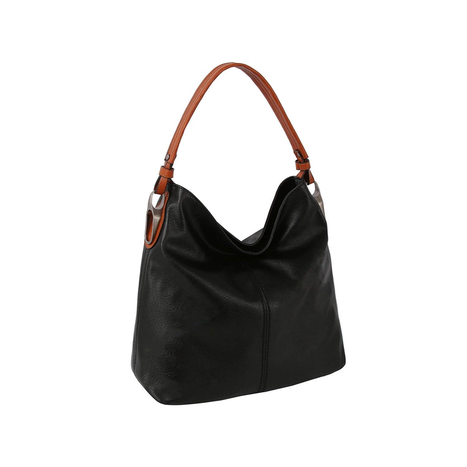 Handbag Factory Corp - Vente Sac porté épaule – femme - Sac à main hobo en cuir doux au quotidien2