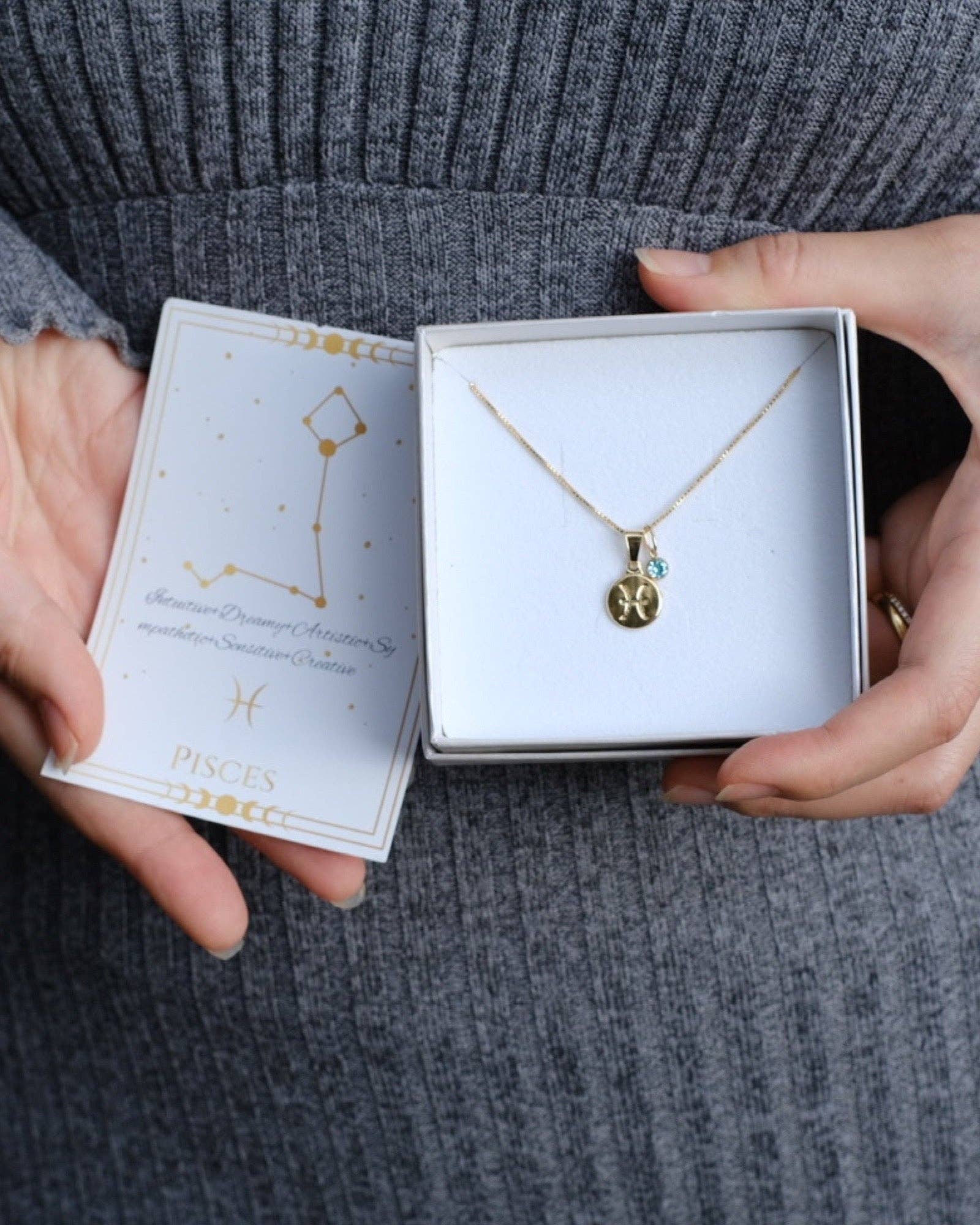 ERIJEWELRY - Venta al por mayor Collares con colgantes/abalorios - Collar del zodíaco Aquarius6