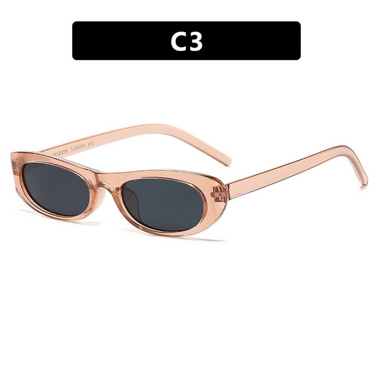 ACCITY - Wholesale Sunglasses - Women's - WOMEN NARROW FRAME RETRO OVAL SUNGLASSES_CWASG03312