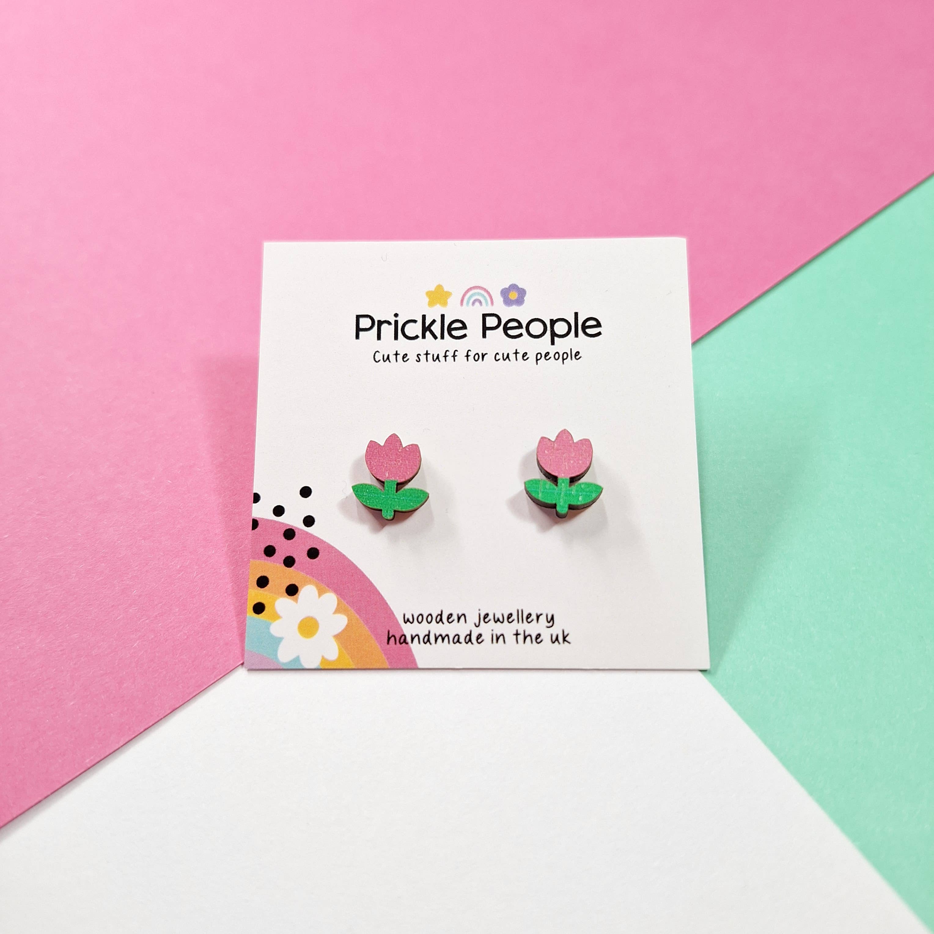 Prickle People - Wholesale Stud/Post Earrings - Flower Studs, Flower Earrings, Summer Style, Pink4