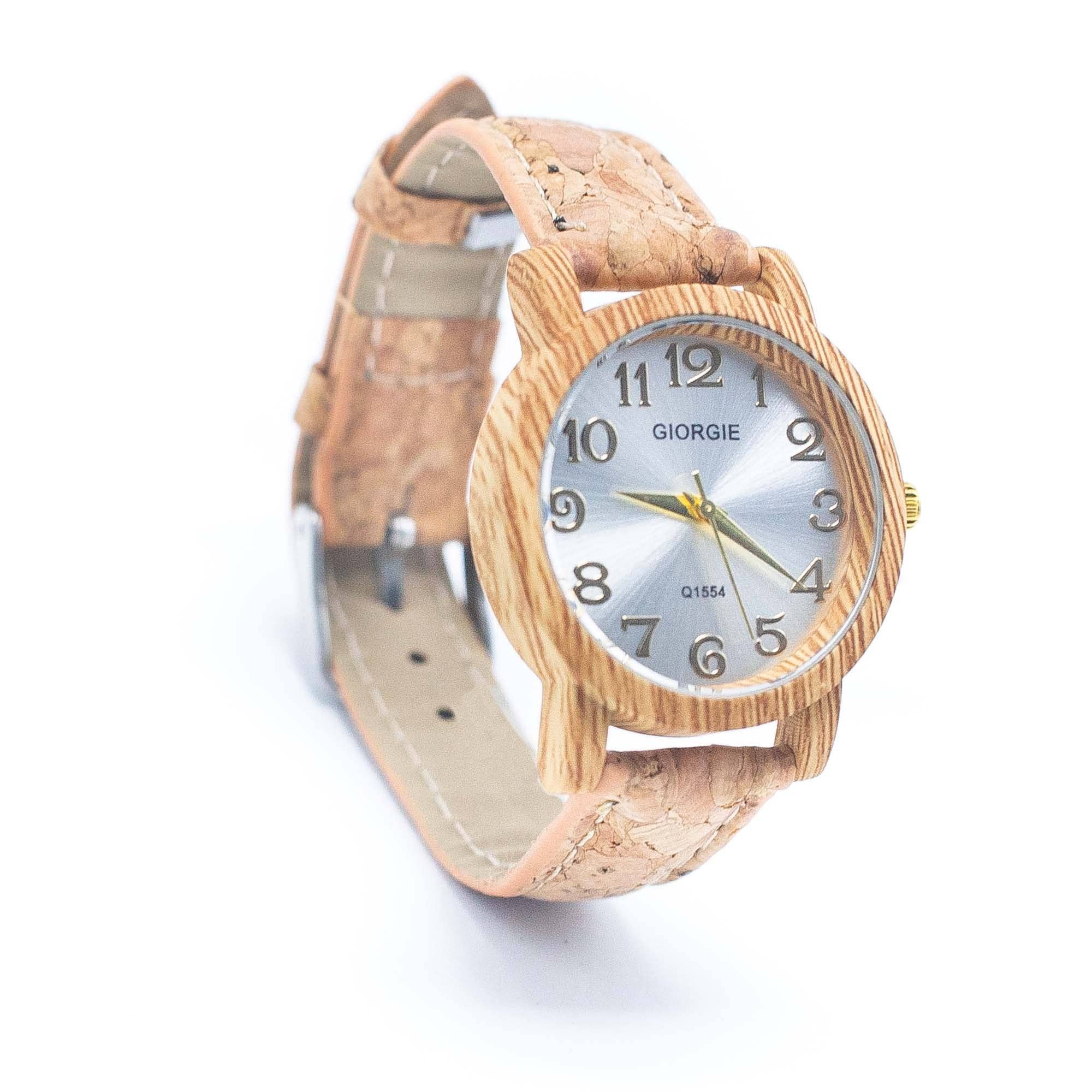 Meninas Bonitas Cork - Vente Montre – femme - Montre femme à bracelet en liège naturel WA-393 (sans boîte)0