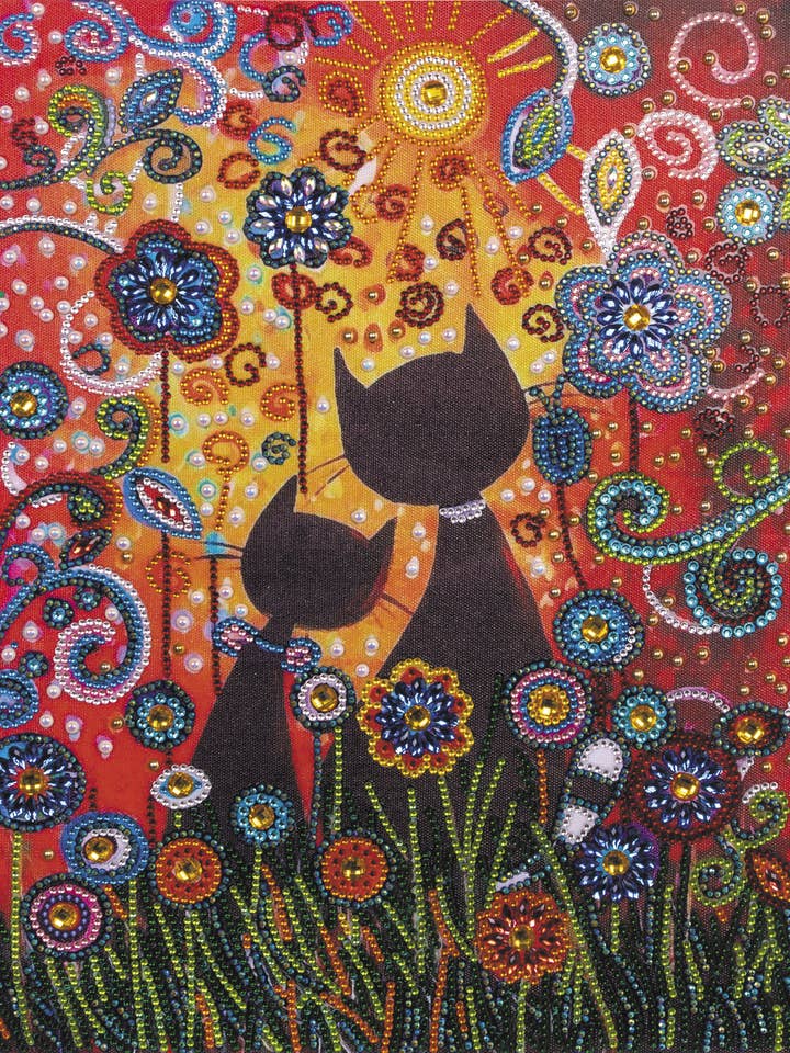 DIAMANTSCHILDERIJ SIAMESE KAT voor wholesale door Graine Créative