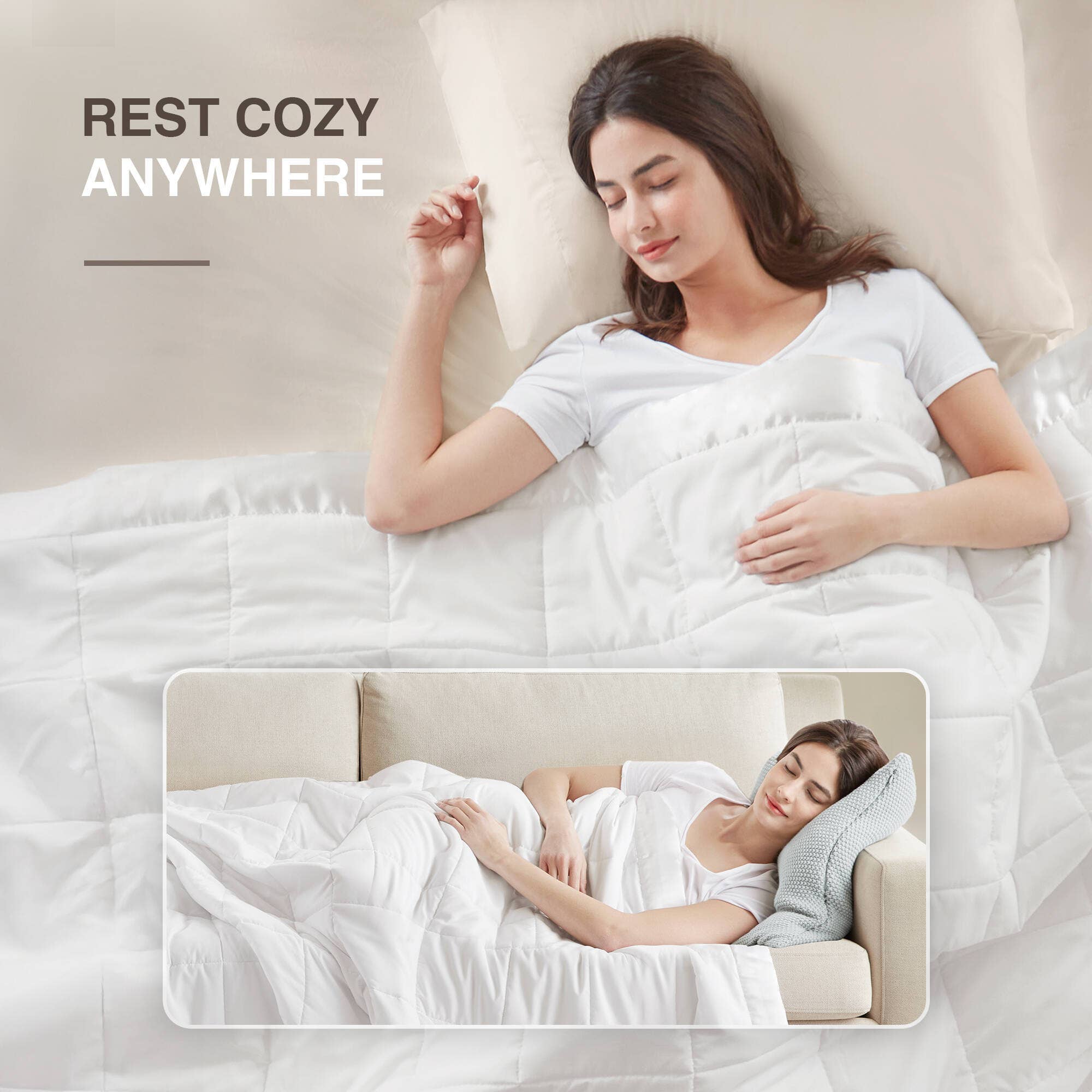 Olliix - Wholesale Bedding Blanket - All-Season Down Alternative Bedding Blanket, White8