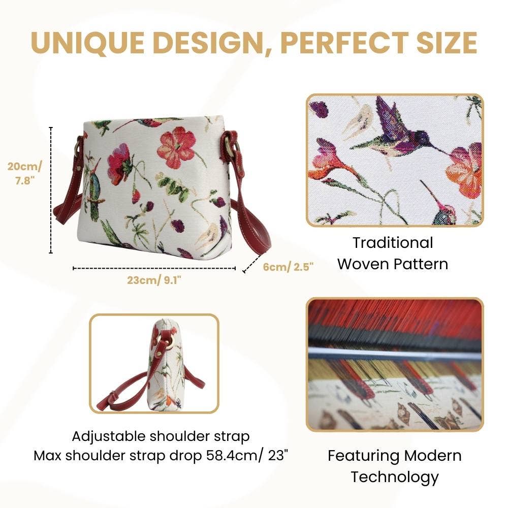 SignareArt - Wholesale Crossbody Bag - Women's - XB02-HUMM | HUMMINGBIRD CROSS BODY BAG PURSE HANDBAG2