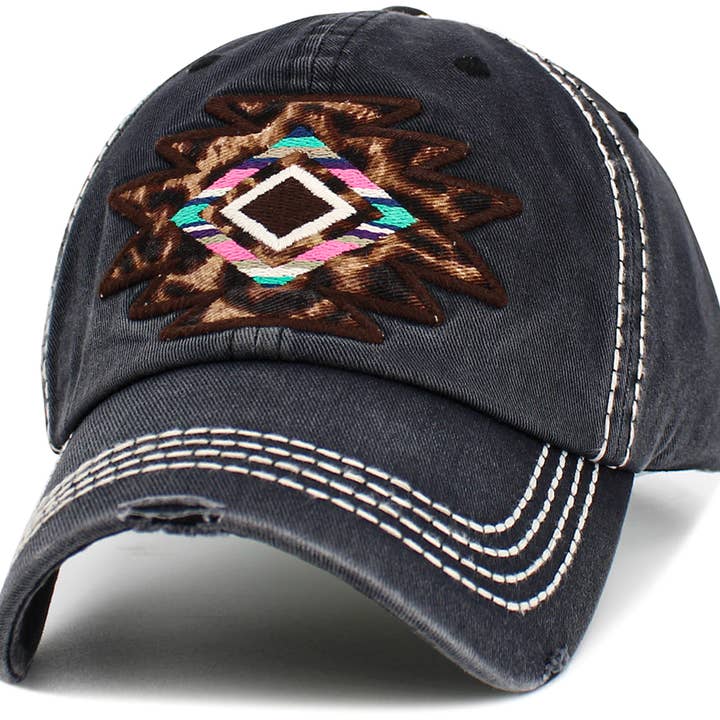 KBETHOS - Wholesale Baseball Cap - Women's - Leopard Mosaic Vintage Ballcap