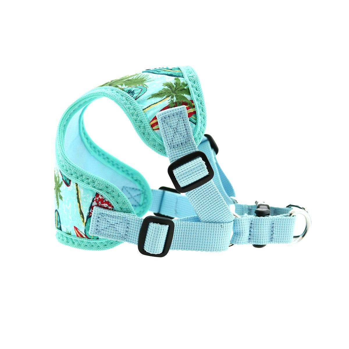 Doggie Design - Wholesale Pet Harness - Dog - Wrap & Snap Choke Free Dog Harness - Surfboards and Palms1
