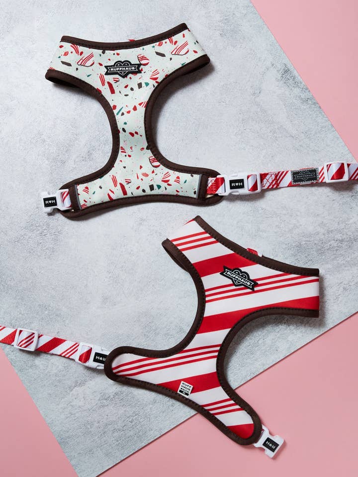 Wendbares Hundegeschirr aus Pfefferminzrinde für den Großhandel von Ruffhaus NYC