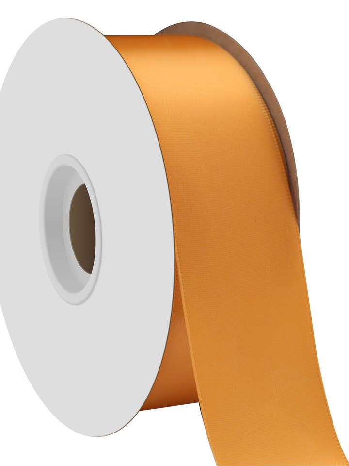 Single-Face Satin Gold 1-1/2" x 50 Yards for wholesale by Berwick Offray Ribbon