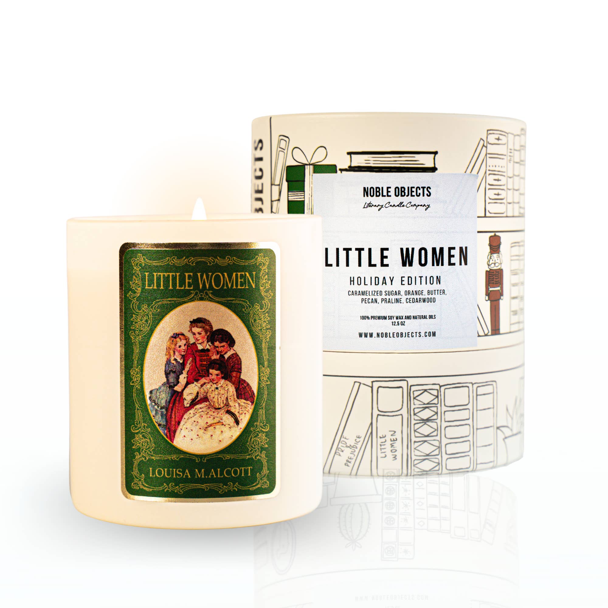 Noble Objects - Wholesale Jar/Filled Candle - "Little Women Holiday Edition" Scented Book Candle