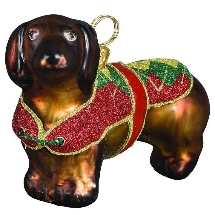 Gravhund med Argyle Sweater for engroshandel hos Joy To The World Collectibles