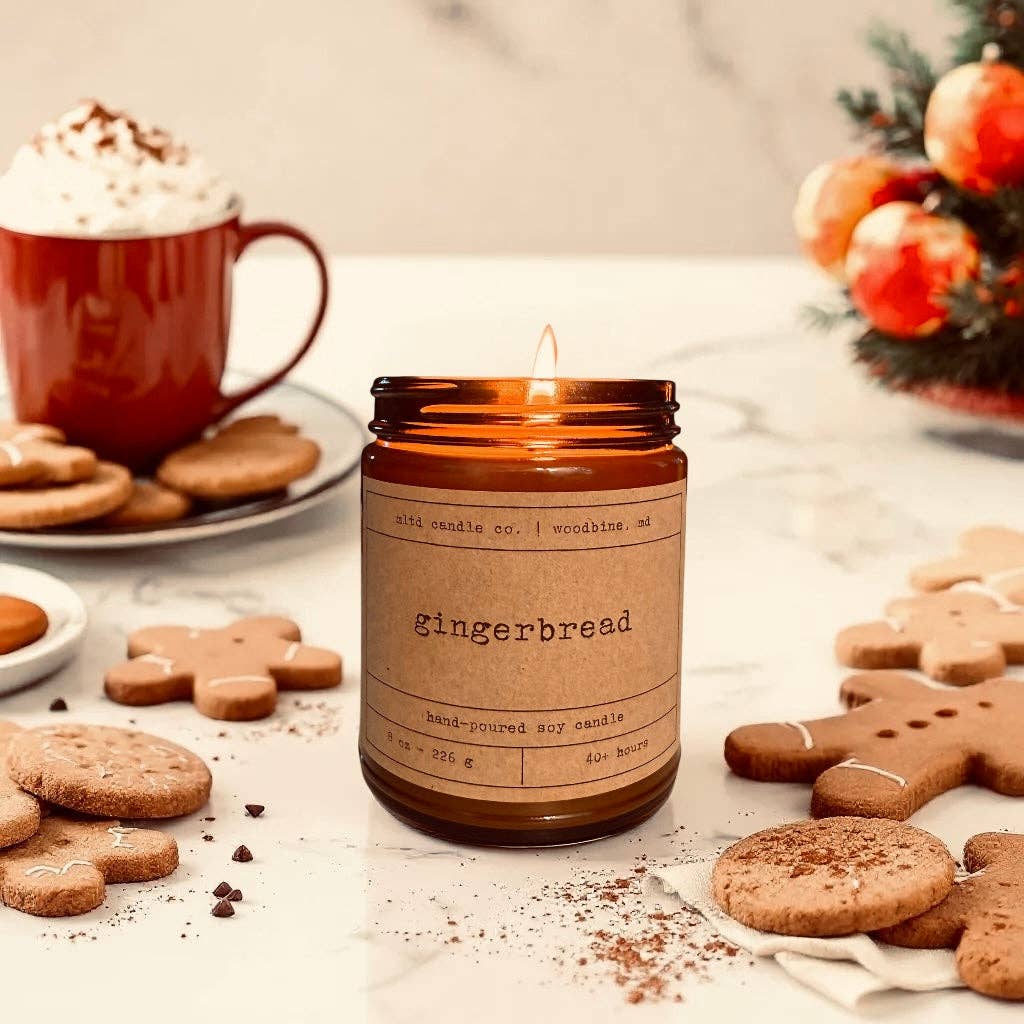 MLTD Candle Co. – Großhandel Kerze im Glas / gefüllte Kerze – Lebkuchen Sojakerze: mit Muskatnuss-, Vanille- und Zimtduft
