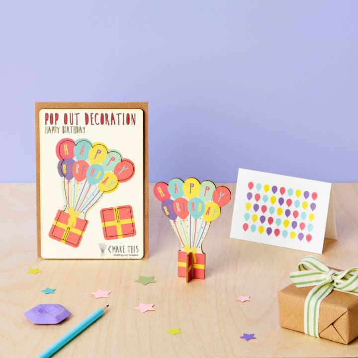 The Pop Out Card Company - Wholesale Birthday Card - Pop Out Happy Birthday Balloons Card