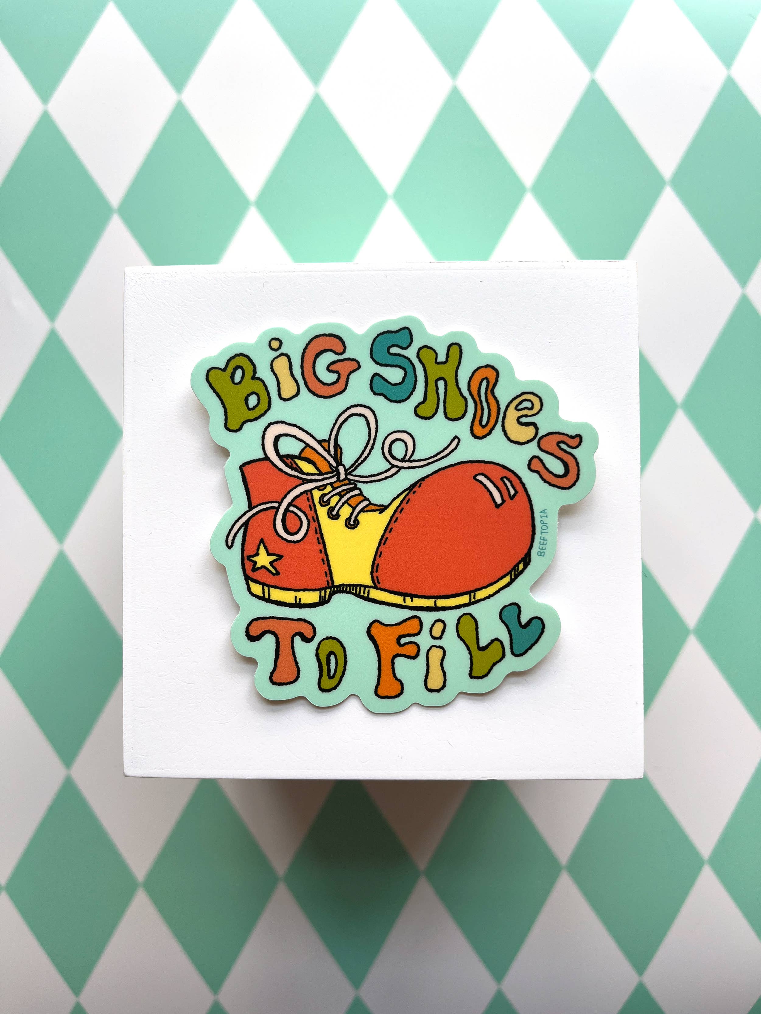 Beeftopia - Wholesale Sticker - Big Shoes to Fill Kitschy Clown 3 Inch Vinyl Sticker 2