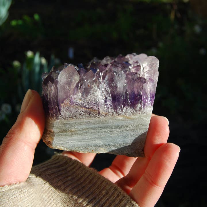 Caspar Curiosities - Wholesale Spiritual Stone/Crystal - 1.3lb Large Raw Amethyst Geode Quartz Crystal Cathedral Cluster, Self Standing, Uruguay5
