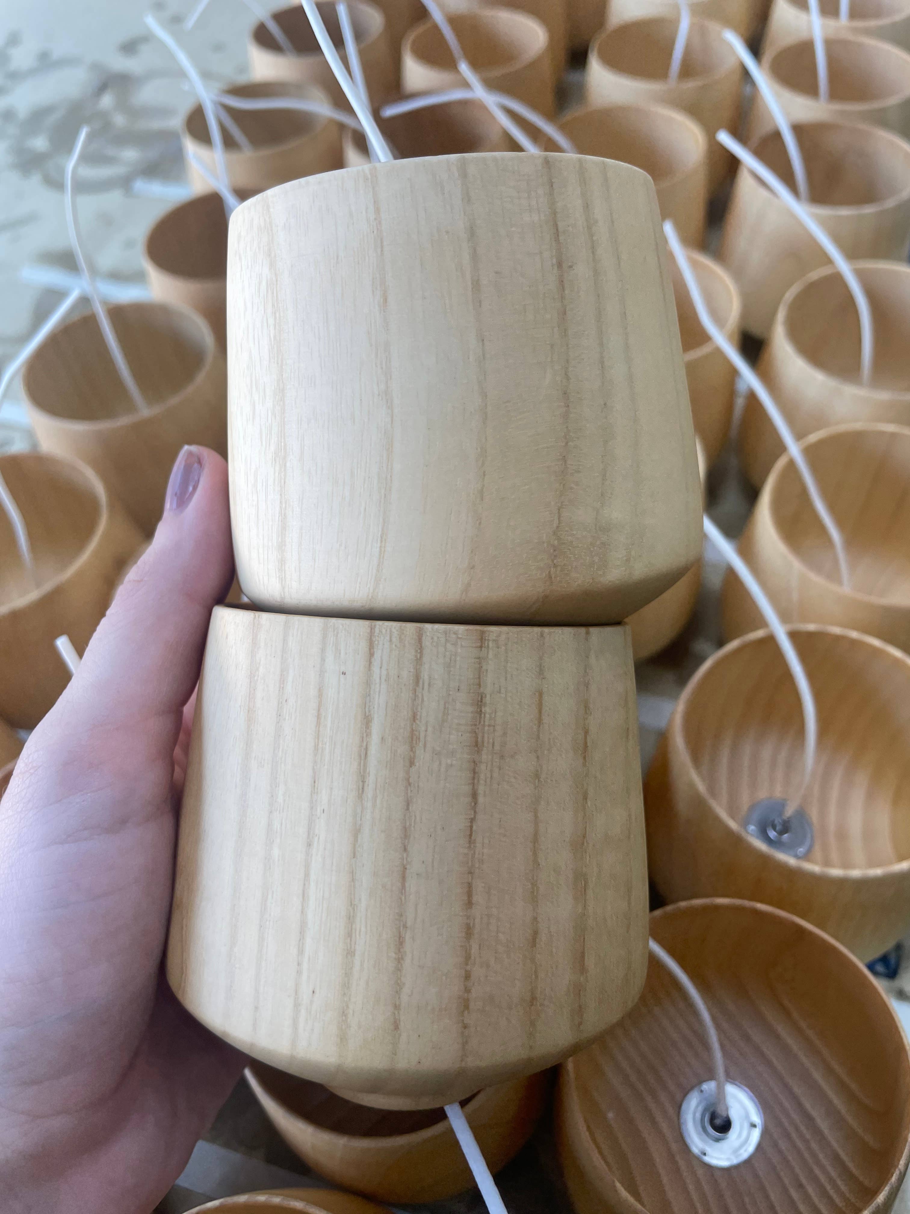 River Birch Candles - Vendita all'ingrosso Candela in vasetto - Barattolo di legno chiaro da 7,5 once - Etichetta privata per candele di soia - Senza marchio1