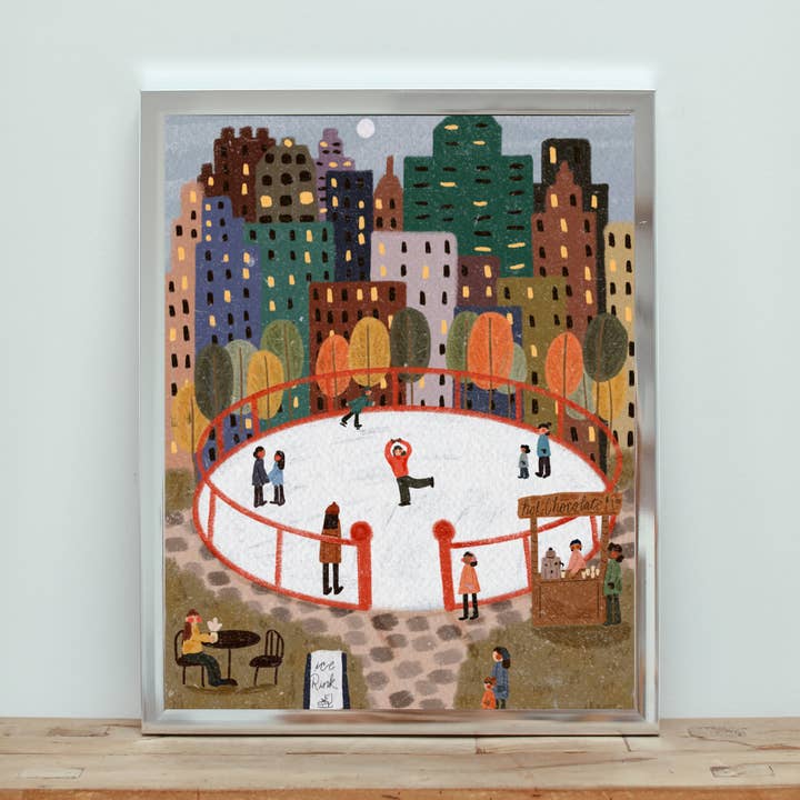 ice rink art print for wholesale by VRUSSOART