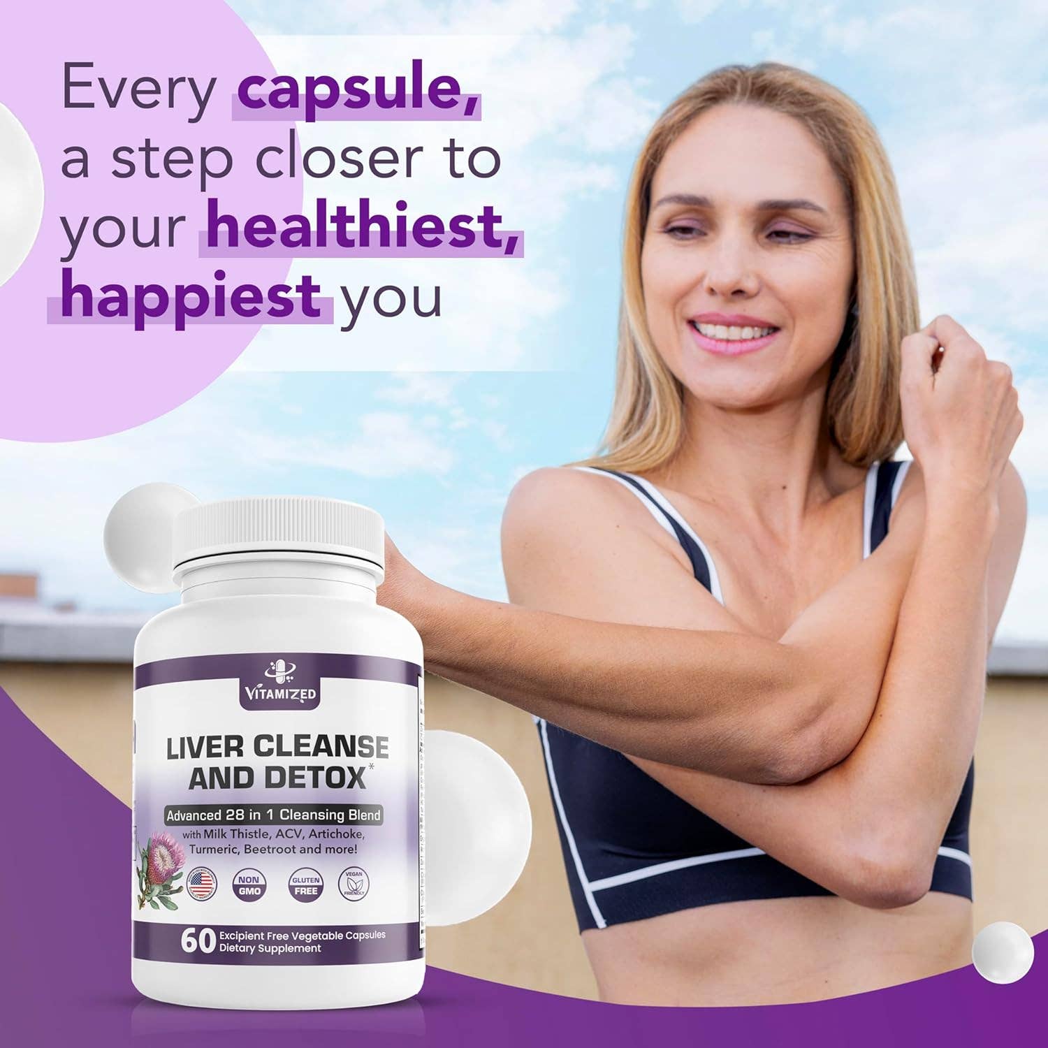 Vitamize inc - Vendita all'ingrosso Vitamine/integratori orali - Integratore per la pulizia e la disintossicazione del fegato 28 in 1 potente miscela6