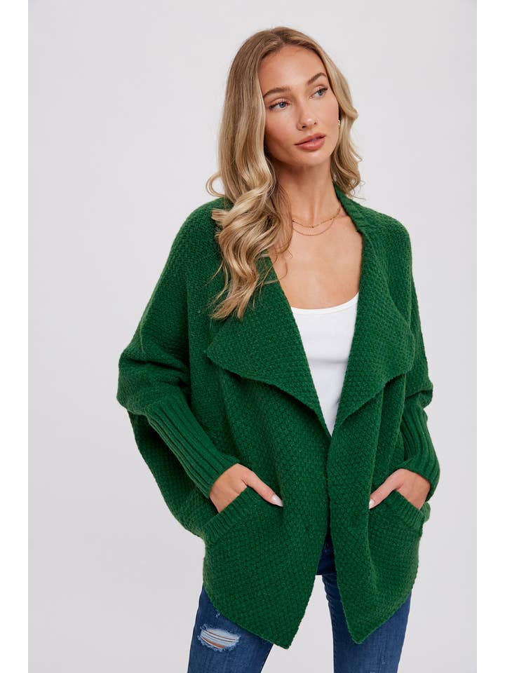 Bluivy - Wholesale Cardigan - Women's - WAFFLE COCOON SWEATER CARDIGAN31