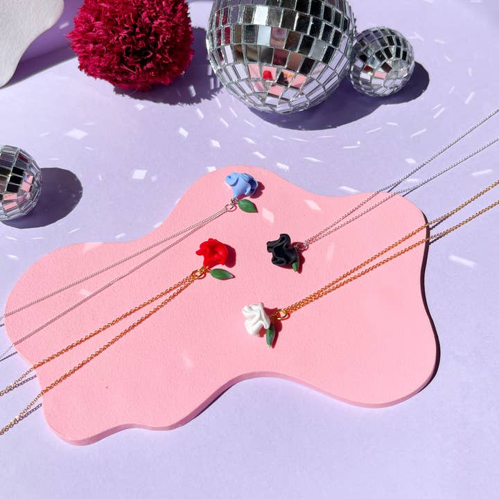 Kiss From a Rose Pendant Necklace for wholesale by HELLO EMU