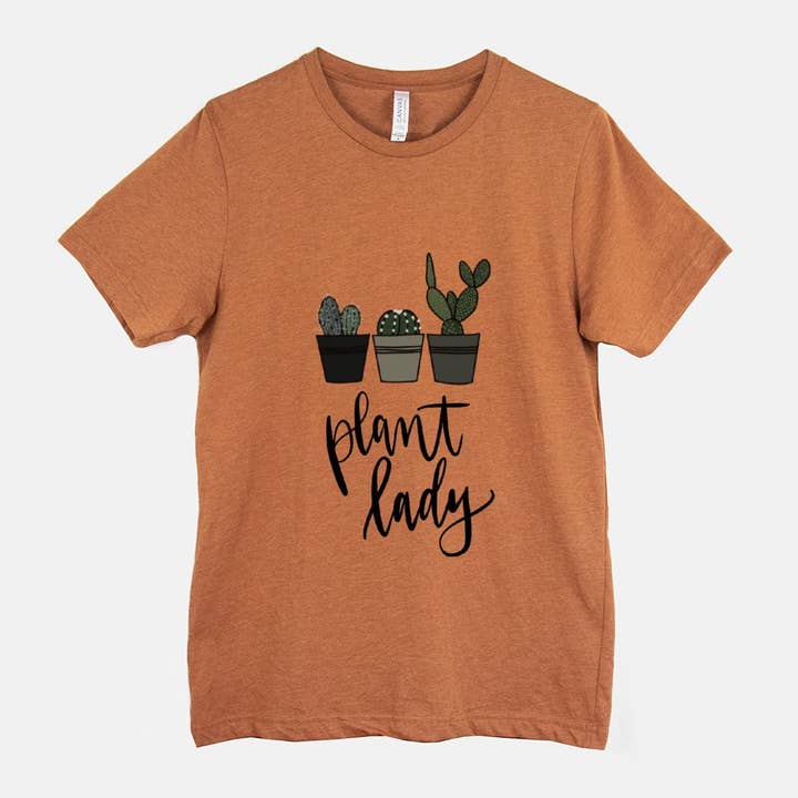Plant Lady Unisex-T-Shirt (Bella + Canvas) | T-Shirt für Pflanzenliebhaber | Sukkulentenhemd für den Großhandel von Fiddles & Fern