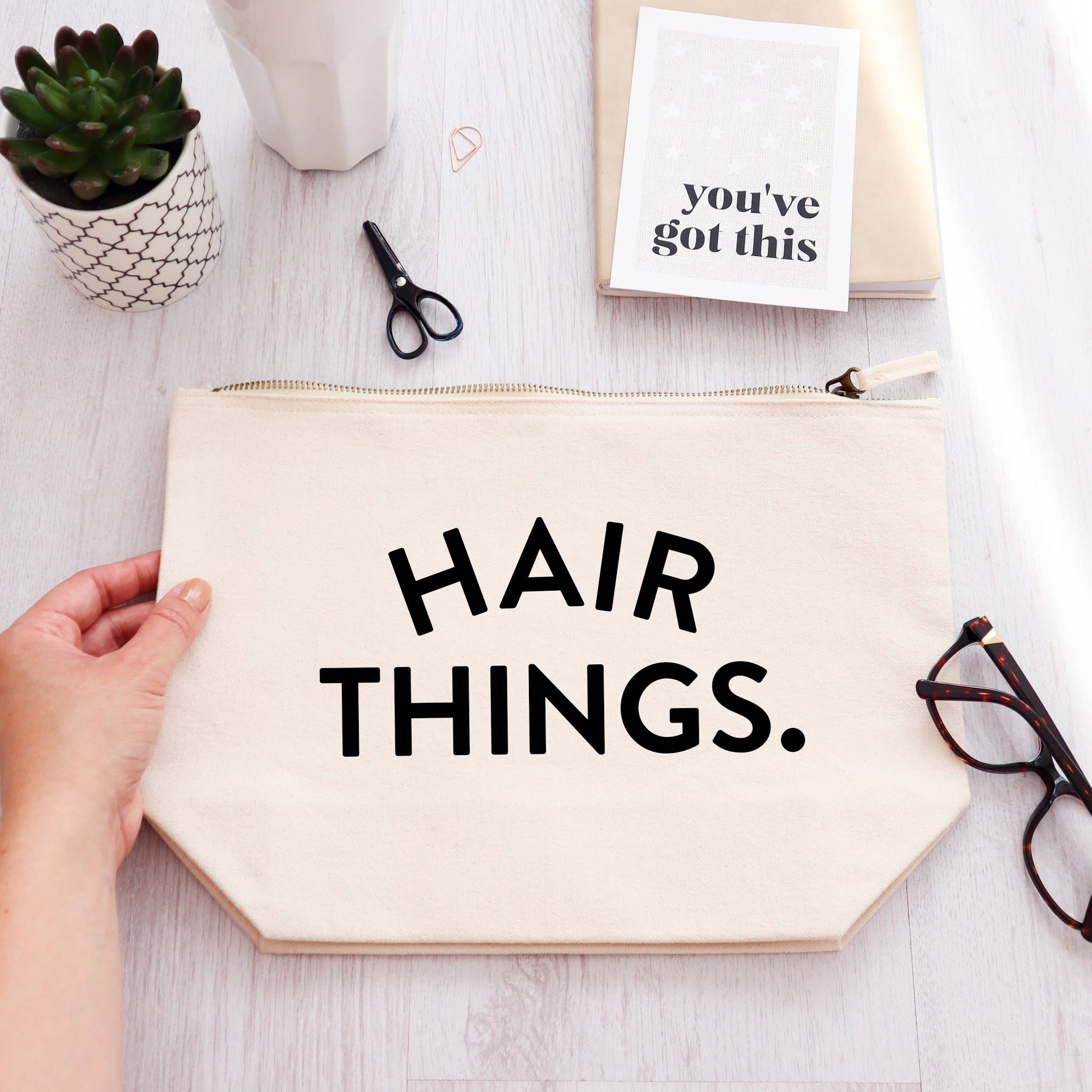 Word Up Creative – wholesale Pouch – Women’s – Hair Things Zipped Pouch Bag2