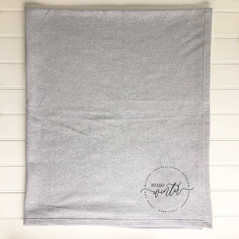 Perfect Day Print Co - Wholesale Throw Blanket - Christmas Sweatshirt Blanket - Hello Winter3