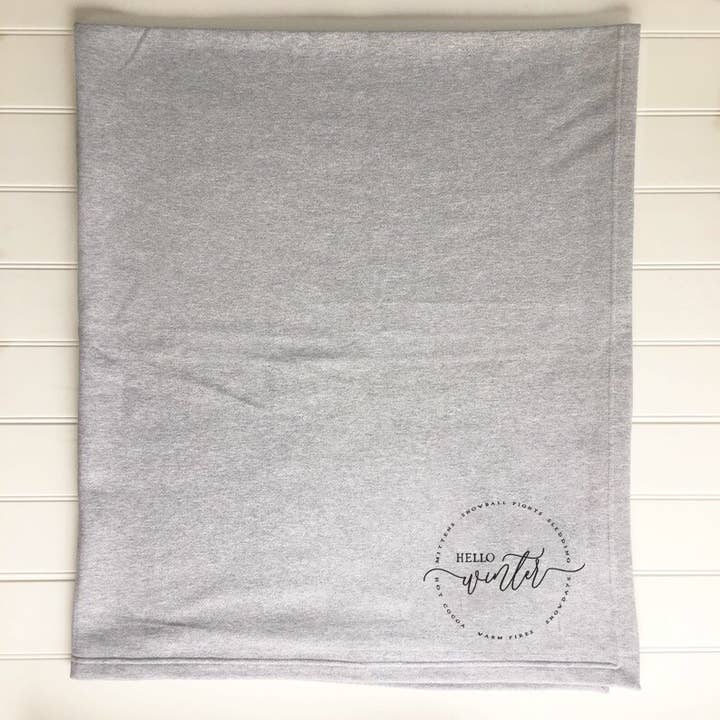 Perfect Day Print Co - Wholesale Throw Blanket - Christmas Sweatshirt Blanket - Hello Winter3