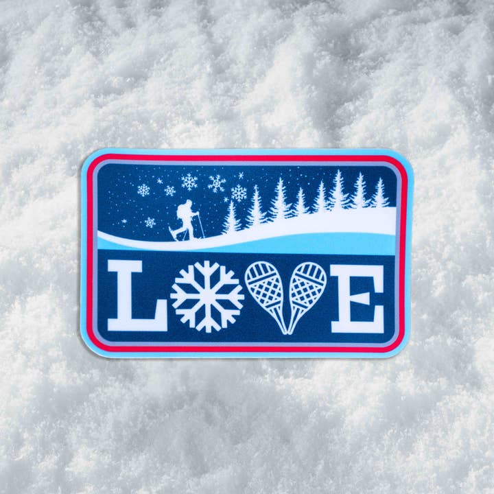KÆRLIGHED Snøsko Sticker, Decal for engroshandel hos Hey Bear Outdoors