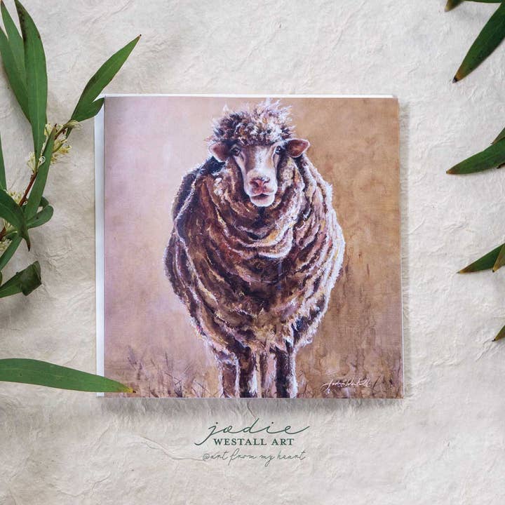 Jodie Westall Art - Wholesale Everyday Greeting Card - Kevin the Sheep - Greeting Card