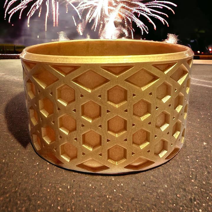 Botte en silicone gaufrée métallique or pour la vente par Olive Lane Accessories