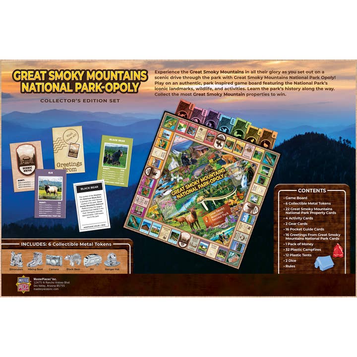 Masterpieces Puzzles - Wholesale Board Game - Great Smoky Mountains National Park Opoly Board Game2