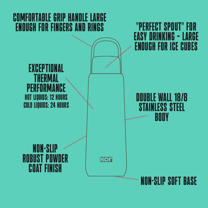 Kor Water, Inc. – wholesale Water bottle – Melrose - 27 oz (800 ml) Double Wall Stainless Steel Bottle6