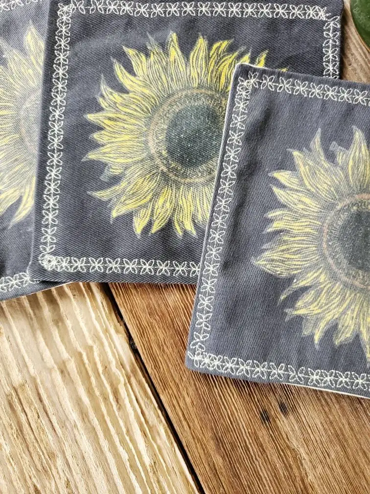 Maple Moon Designs – wholesale Dinner & cloth napkin – Sunflower Cocktail Napkin Set5