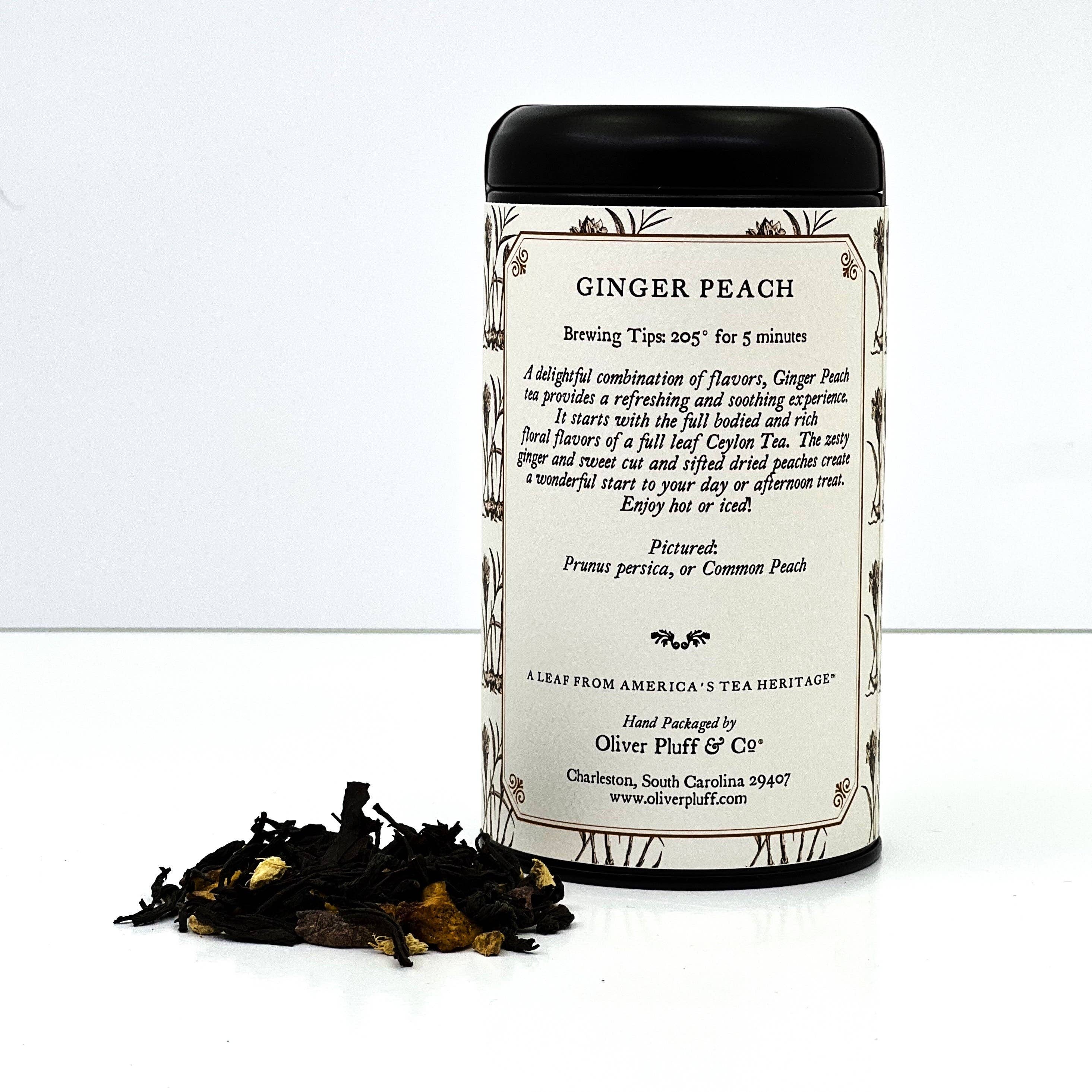 Oliver Pluff & Company - Wholesale Loose Tea - Ginger Peach Tea -- Loose Tea in  Signature Tea Tin5