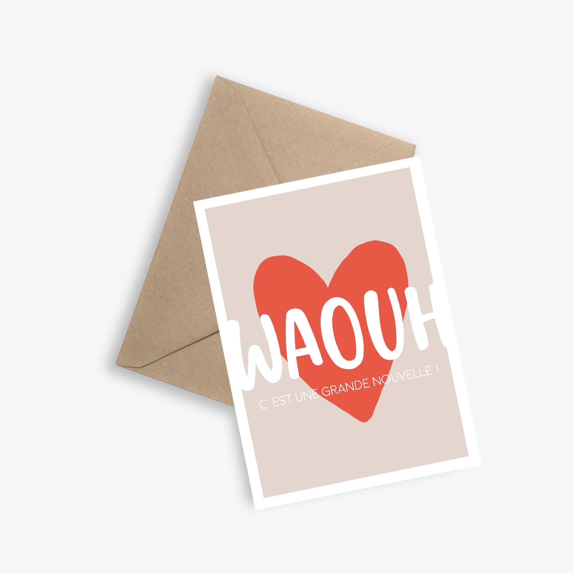 LE PAPIER GRAPHIQUE - Wholesale Love Card - Waouh (Waouh) - Simple card