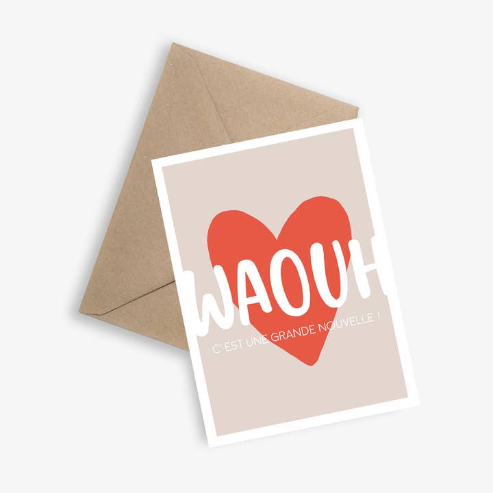 LE PAPIER GRAPHIQUE - Wholesale Love Card - Waouh (Waouh) - Simple card0