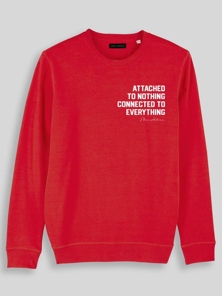 Attached To Nothing Connected To Everything Premium-Sweatshirt mit Rundhalsausschnitt für den Großhandel von Eden Ashram