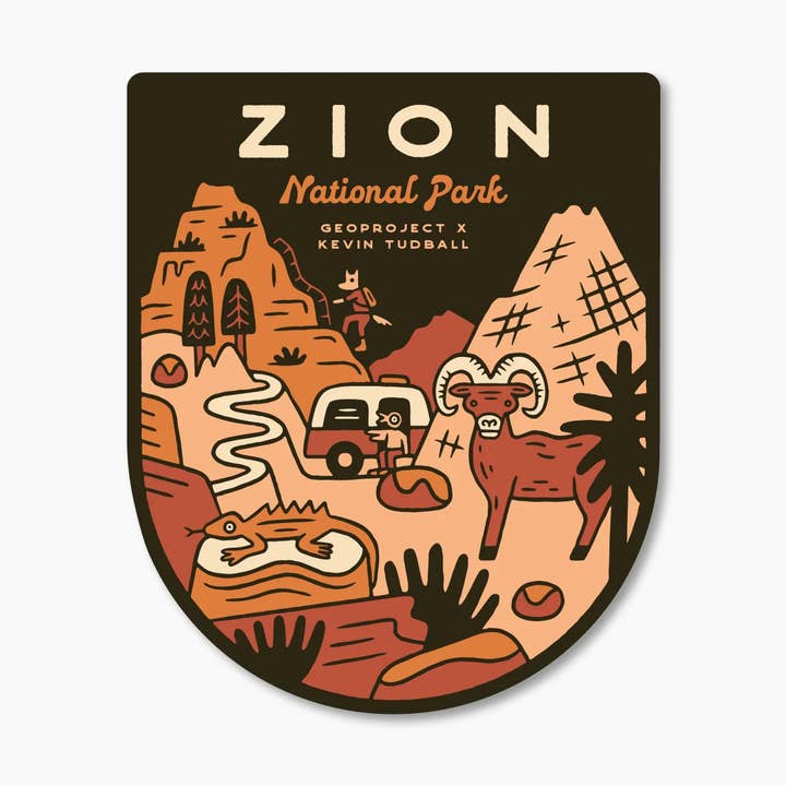 Zion National Park Sticker for wholesale by THE GEOPROJECT