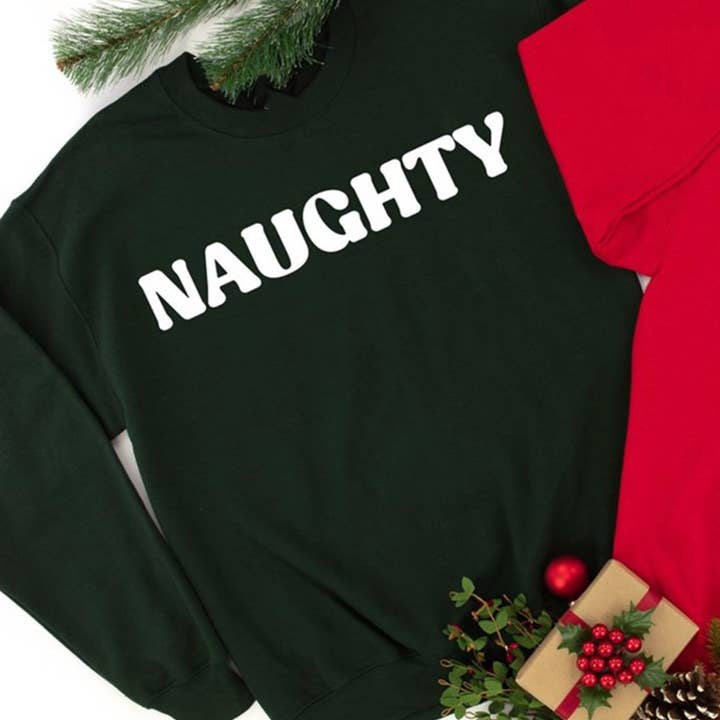 Naughty Crew Sweatshirt for wholesale by Peach Closet