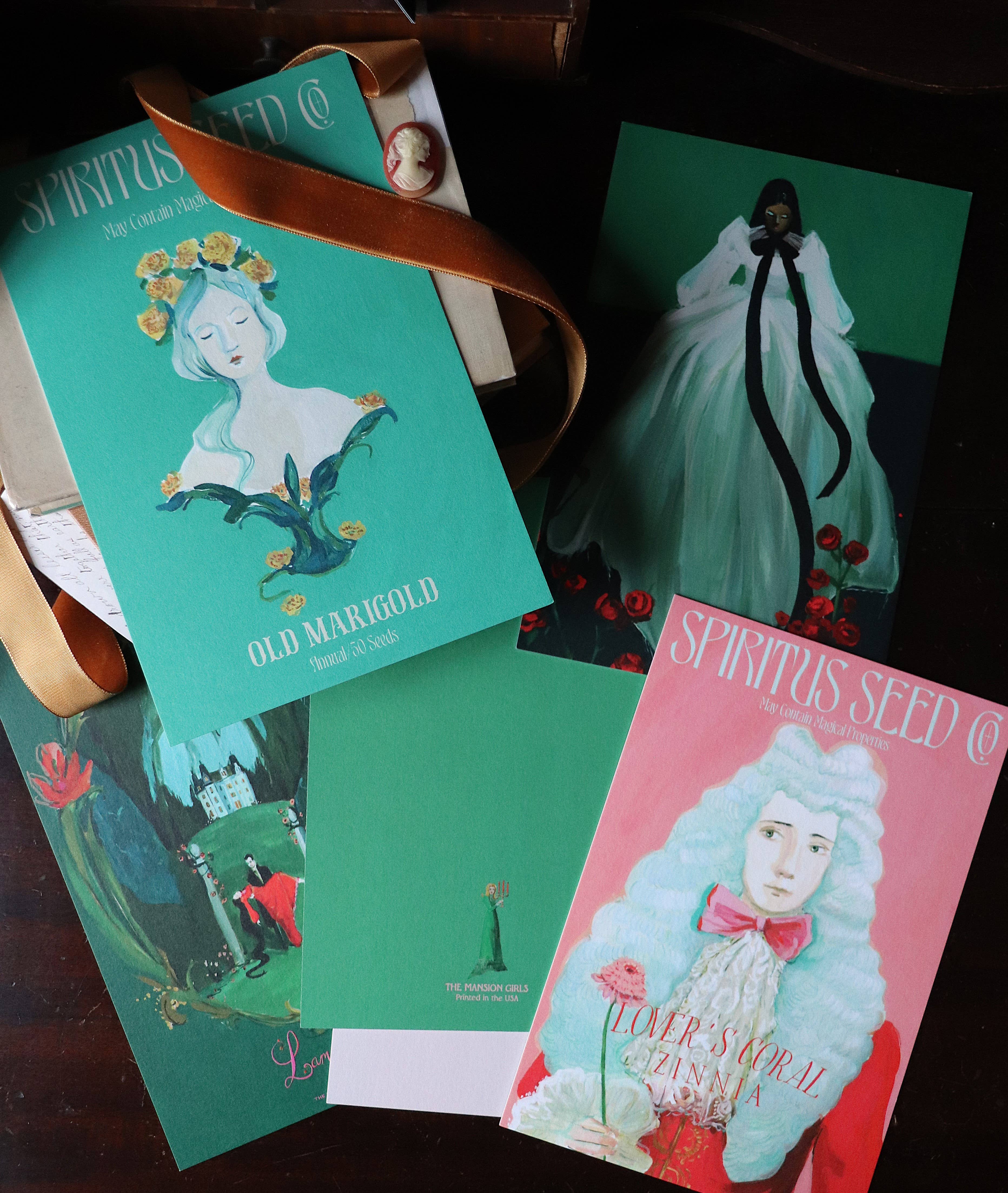 THE MANSION GIRLS - Wholesale Art Print - 'Blooming Shrew'. Art print by Janet Hill.  Framing not req.3