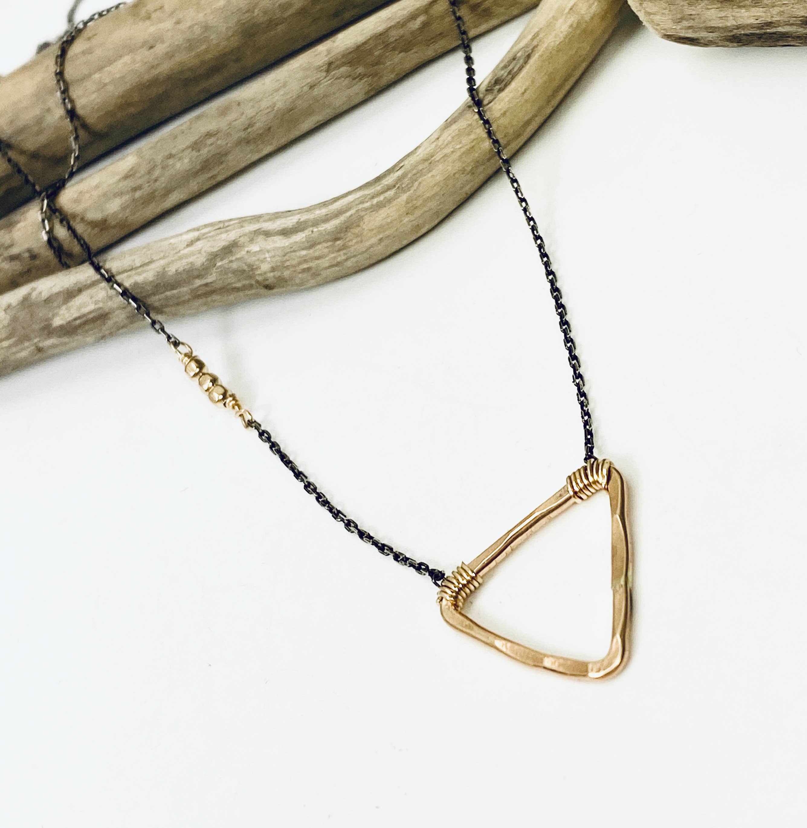 Laura J Designs - Wholesale Pendant/Charm Necklace - Karma Triangle Necklace