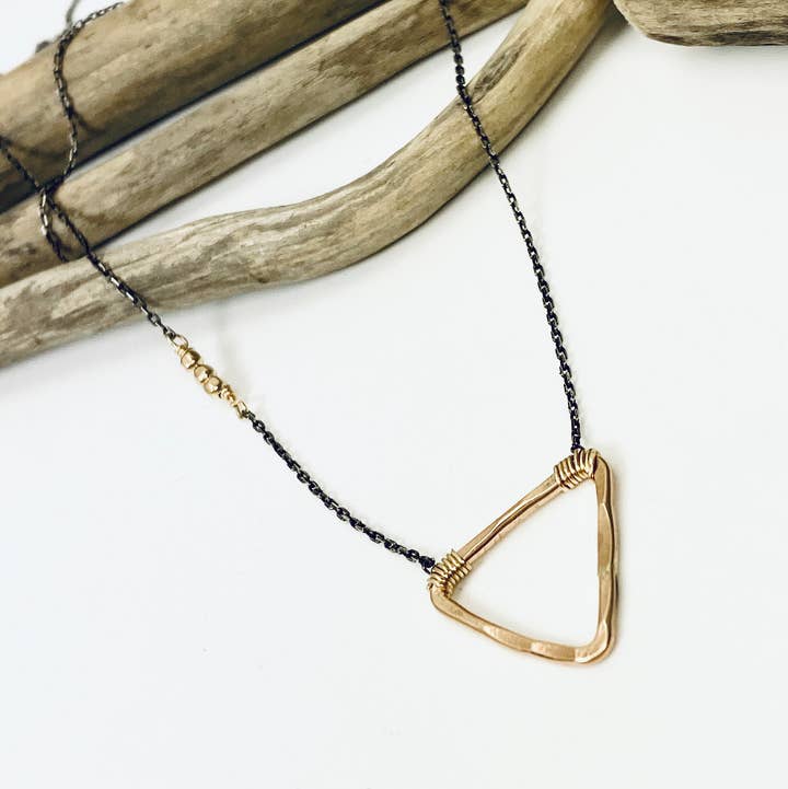 Laura J Designs - Wholesale Pendant/Charm Necklace - Karma Triangle Necklace0