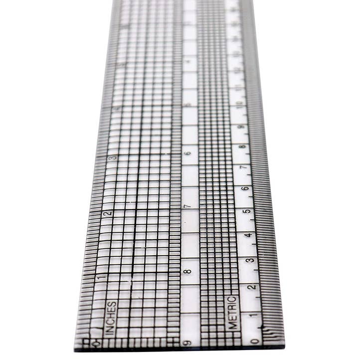 Liquidraw - Wholesale Craft Tool - Liquidraw Grading Ruler For Pattern Making, Pattern Maker Quilting Sewing Ruler 45cm 18" Imperial & Metric Measurements For Dressmaking3