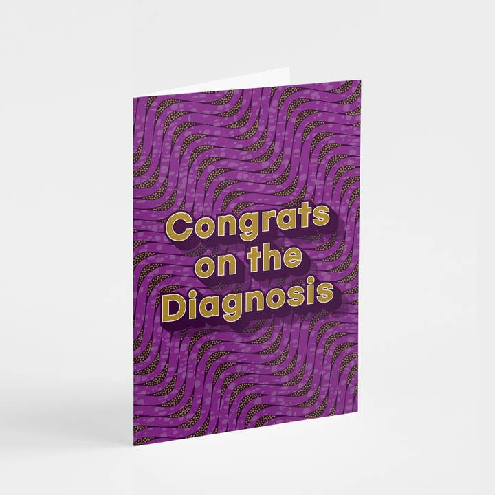Glückwunsch zur Diagnose - Grußkarte für den Großhandel von Shaven Raven Designs